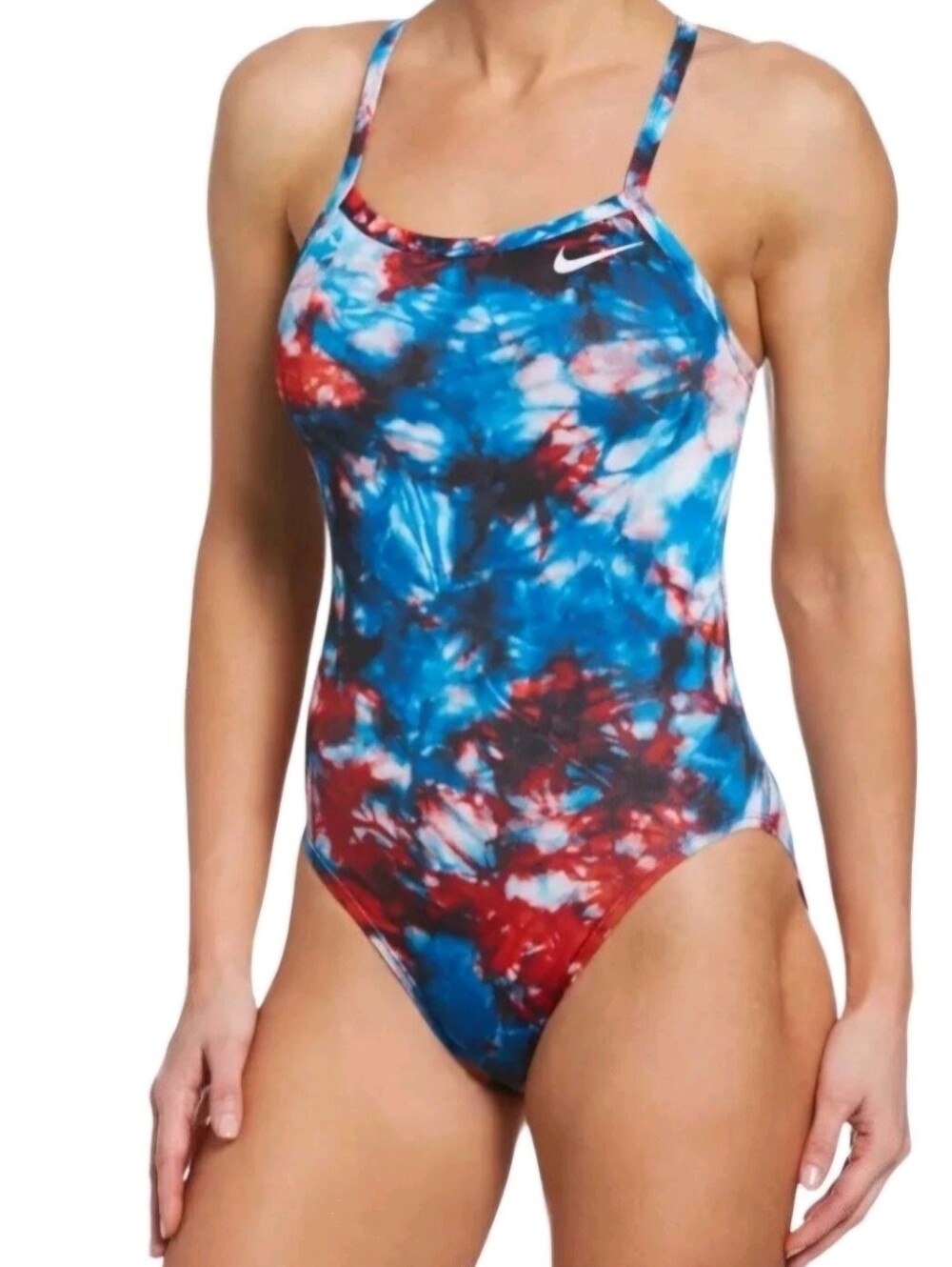 NWT Nike Nike Women's Hydrastrong Tie-dye Crossback One Piece Swimsuit Size 36